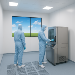 Fake Windows in Biotech Cleanrooms: Enhancing Morale Without Compromising Compliance Fake windows in biotech cleanrooms 1